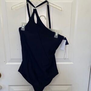 Lands' End Black One Piece Swimsuit M